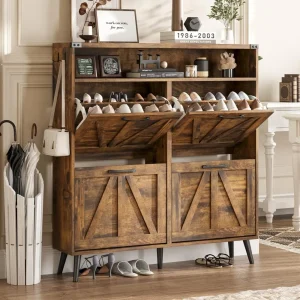 Farmhouse Shoe Cabinet.