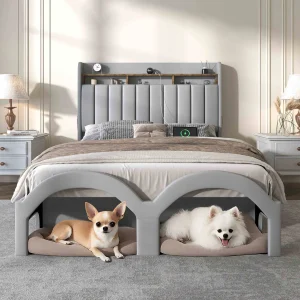 Queen Frame With Pet Rest Area.