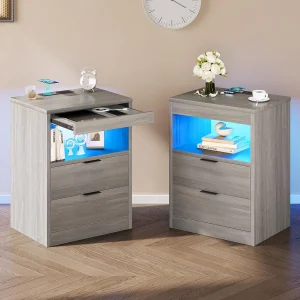 LED Nightstands Set of 2.